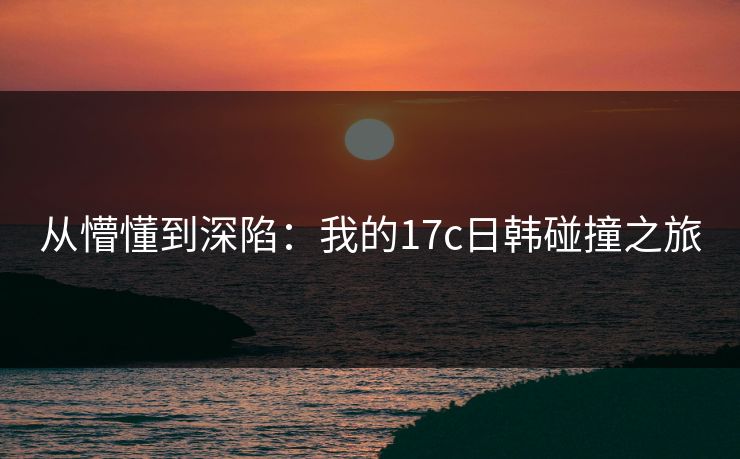从懵懂到深陷：我的17c日韩碰撞之旅